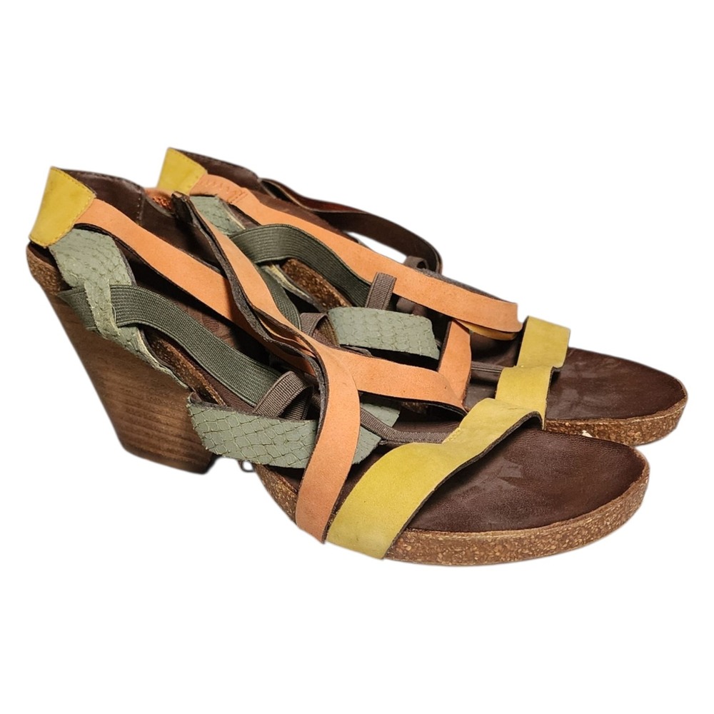 OTBT Ladonia Cork Slingback Sandals Womens Size 7.5M Leather Comfort Southwest